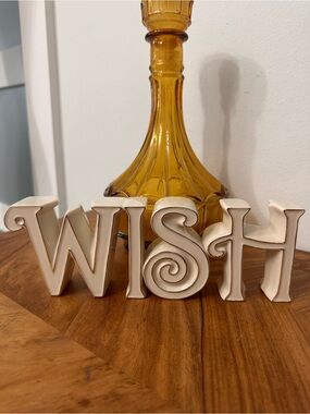 Lenox Expressions Collection Ceramic Wish Plaque Freestanding Elegant EUC